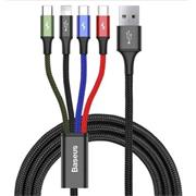 Baseus CA1T4-B01 Fast 4in1 Kabel Lightning, 2x USB-C, MicroUSB 3.5A 1.2m Black