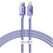 Baseus CAJY000205 Crystal Shine Series Datový Kabel USB-C - Lightning 20W 1,2m Purple