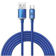 Baseus CAJY000503 Crystal Shine Series Datový Kabel USB - USB-C 100W 2m Blue