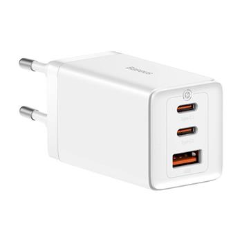 Baseus CCGP120202 GaN5 Pro Quick Nabíječka USB-A + 2x USB-C 65W White