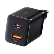 Baseus CCSUPP-E01 Super Si Quick Nabíječka USB + USB-C 30W Black