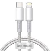 Baseus High Density Braided Series Fast Charging Datový Kabel USB-C - Lightning 20W 1m White