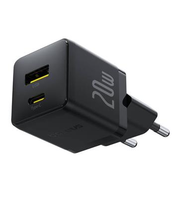 Baseus Palm Fast Nabíječka USB-A + USB-C 20W Black