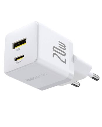 Baseus Palm Fast Nabíječka USB-A + USB-C 20W White