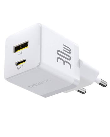 Baseus Palm Fast Nabíječka USB-A + USB-C 30W White