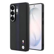 BMW M PU Leather Perforated Stripes and Metal Logo Magnetic Zadní Kryt pro Samsung Galaxy S26 Ultra Blue