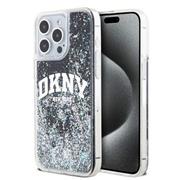 DKNY Liquid Glitter Arch Logo Zadní Kryt pro iPhone 13 Pro Black