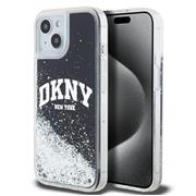 DKNY Liquid Glitter Arch Logo Zadní Kryt pro iPhone 15 Black