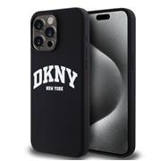DKNY Liquid Silicone Arch Logo MagSafe Zadní Kryt pro iPhone 15 Pro Max Black