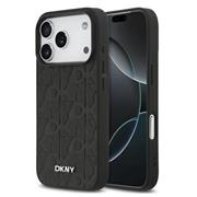 DKNY PU Leather Grid Pattern Magsafe Zadní Kryt pro iPhone 17 Pro Black