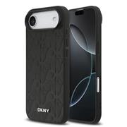 DKNY PU Leather Grid Pattern Magsafe Zadní Kryt pro iPhone Air Black