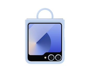 EF-PF741TLE Samsung Silikonový Kryt s Kroužkem pro Galaxy Z Flip 6/7 FE Blue