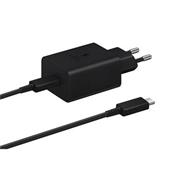 EP-T1510EBE + EP-DA705BBE Samsung 15W Cestovní nabíječka + USB-C/USB-C Datový Kabel Black (OOB Bulk)