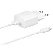 EP-T1510EWE + EP-DA705BWE Samsung 15W Cestovní nabíječka + USB-C/USB-C Datový Kabel White (OOB Bulk)