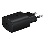 EP-TA800EBE Samsung USB-C 25W Cestovní nabíječka Black (OOB Bulk)