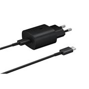 EP-TA800XBE Samsung 25W Cestovní nabíječka + USB-C Datový Kabel Black