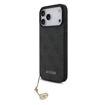 Guess 4G Charm MagSafe Zadní Kryt pro iPhone 17 Pro Max Tone on Tone Grey