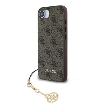 Guess 4G Charm Zadní Kryt pro iPhone 16e/17e Tone on Tone Brown
