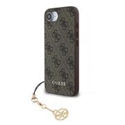 Guess 4G Charm Zadní Kryt pro iPhone 16e/17e Tone on Tone Brown