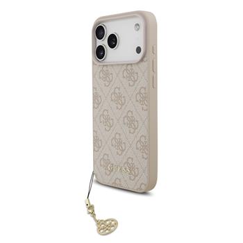 Guess 4G Charm Zadní Kryt pro iPhone 17 Pro Max Tone on Tone Pink