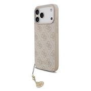 Guess 4G Charm Zadní Kryt pro iPhone 17 Pro Max Tone on Tone Pink