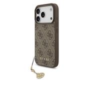Guess 4G Charm Zadní Kryt pro iPhone 17 Pro Tone on Tone Brown
