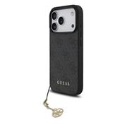 Guess 4G Charm Zadní Kryt pro iPhone 17 Pro Tone on Tone Grey