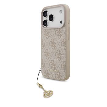 Guess 4G Charm Zadní Kryt pro iPhone 17 Pro Tone on Tone Pink