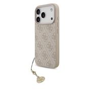 Guess 4G Charm Zadní Kryt pro iPhone 17 Pro Tone on Tone Pink