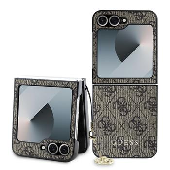 Guess 4G Charm Zadní Kryt pro Samsung Galaxy Z Flip 6/7 FE Brown