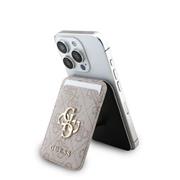 Guess 4G Metal Logo MagSafe Cardslot Peněženka se Stojanem Pink