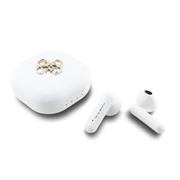 Guess 4G Metal Logo TWS Bezdrátová Sluchátka White