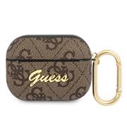 Guess 4G Script PC/PU Pouzdro pro Airpods Pro Brown