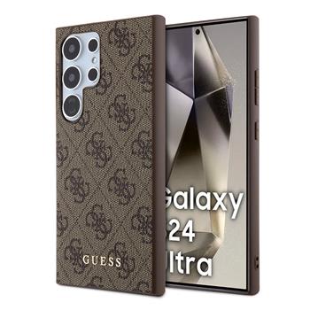 Guess 4G Zadní Kryt pro Samsung Galaxy S24 Ultra Brown