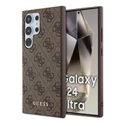 Guess 4G Zadní Kryt pro Samsung Galaxy S24 Ultra Brown