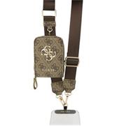 Guess Crossbody Popruh PU 4G Metal Logo + Peněženka Brown