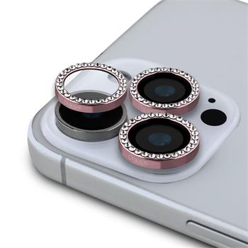 Guess Fixed Glitter Ochrana Čoček pro iPhone 16 Pro/16 Pro Max Pink