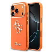 Guess IML 4G Script Metal Logo Zadní Kryt pro iPhone 17 Pro Max Orange