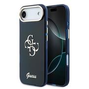 Guess IML 4G Script Metal Logo Zadní Kryt pro iPhone Air Blue