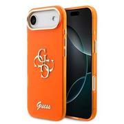 Guess IML 4G Script Metal Logo Zadní Kryt pro iPhone Air Orange