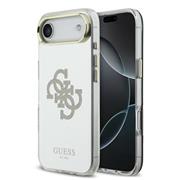 Guess PC/TPU Mirror 4G Glitter Logo MagSafe Zadní Kryt pro iPhone Air Gold