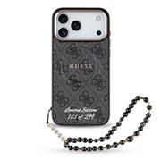 Guess PU 4G MagSafe Strap Limited Edition 299 Zadní Kryt pro iPhone 17 Pro Max Black