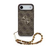 Guess PU 4G Metal Logo Strap Zadní Kryt pro iPhone Air Brown