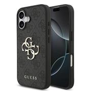 Guess PU 4G Metal Logo Zadní Kryt pro iPhone 17 Grey