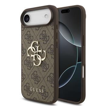 Guess PU 4G Metal Logo Zadní Kryt pro iPhone Air Brown