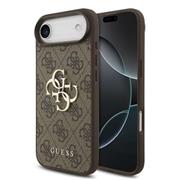 Guess PU 4G Metal Logo Zadní Kryt pro iPhone Air Brown
