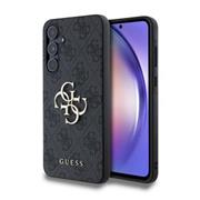 Guess PU 4G Metal Logo Zadní Kryt pro Samsung Galaxy A55 5G Grey