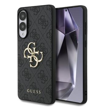 Guess PU 4G Metal Logo Zadní Kryt pro Samsung Galaxy S25 Edge Black