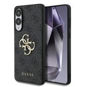 Guess PU 4G Metal Logo Zadní Kryt pro Samsung Galaxy S25 Edge Black