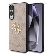 Guess PU 4G Metal Logo Zadní Kryt pro Samsung Galaxy S25 Edge Pink